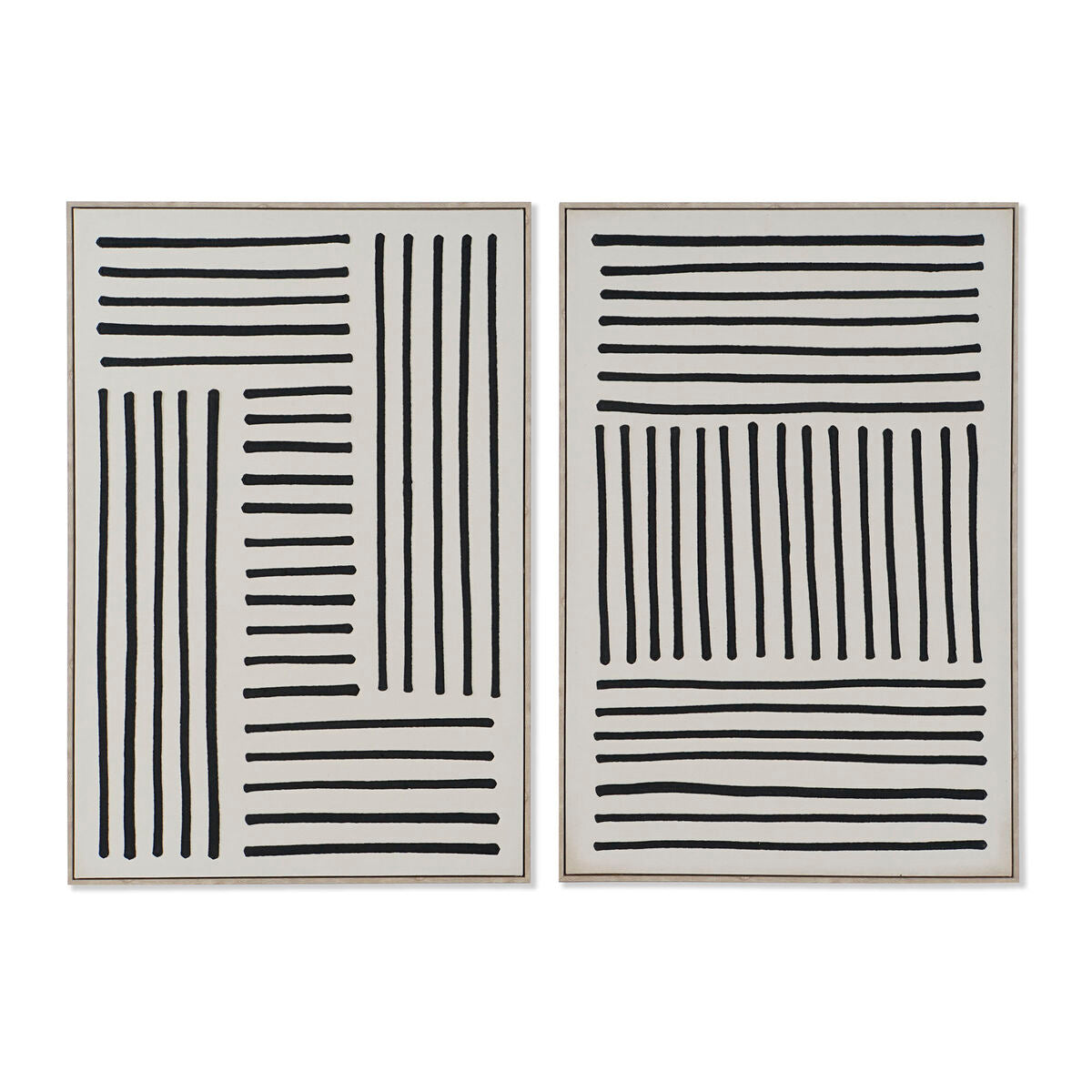 Tavla Home ESPRIT Vit Svart Urban 83 x 4,5 x 123 cm (2 antal) finns hos Nordekko