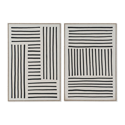 Tavla Home ESPRIT Vit Svart Urban 83 x 4,5 x 123 cm (2 antal) finns hos Nordekko