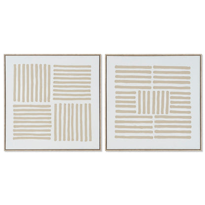 Tavla Home ESPRIT Vit Beige Skandinavisk 83 x 4,5 x 83 cm (2 antal) finns hos Nordekko