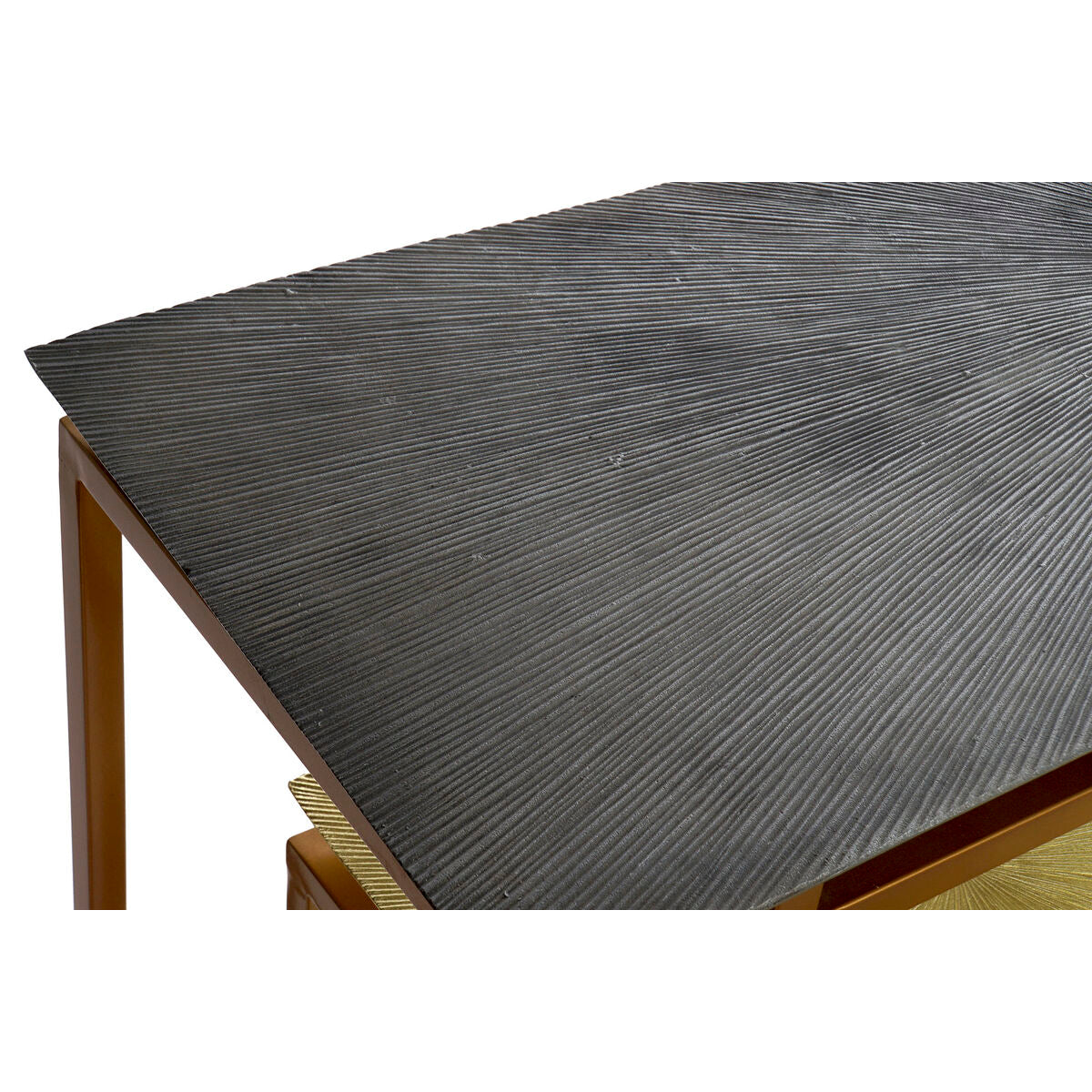 Konsol Home ESPRIT Grå Metall Aluminium 109,5 x 37,5 x 80 cm (3 Delar) finns hos Nordekko