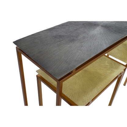 Konsol Home ESPRIT Grå Metall Aluminium 109,5 x 37,5 x 80 cm (3 Delar) finns hos Nordekko