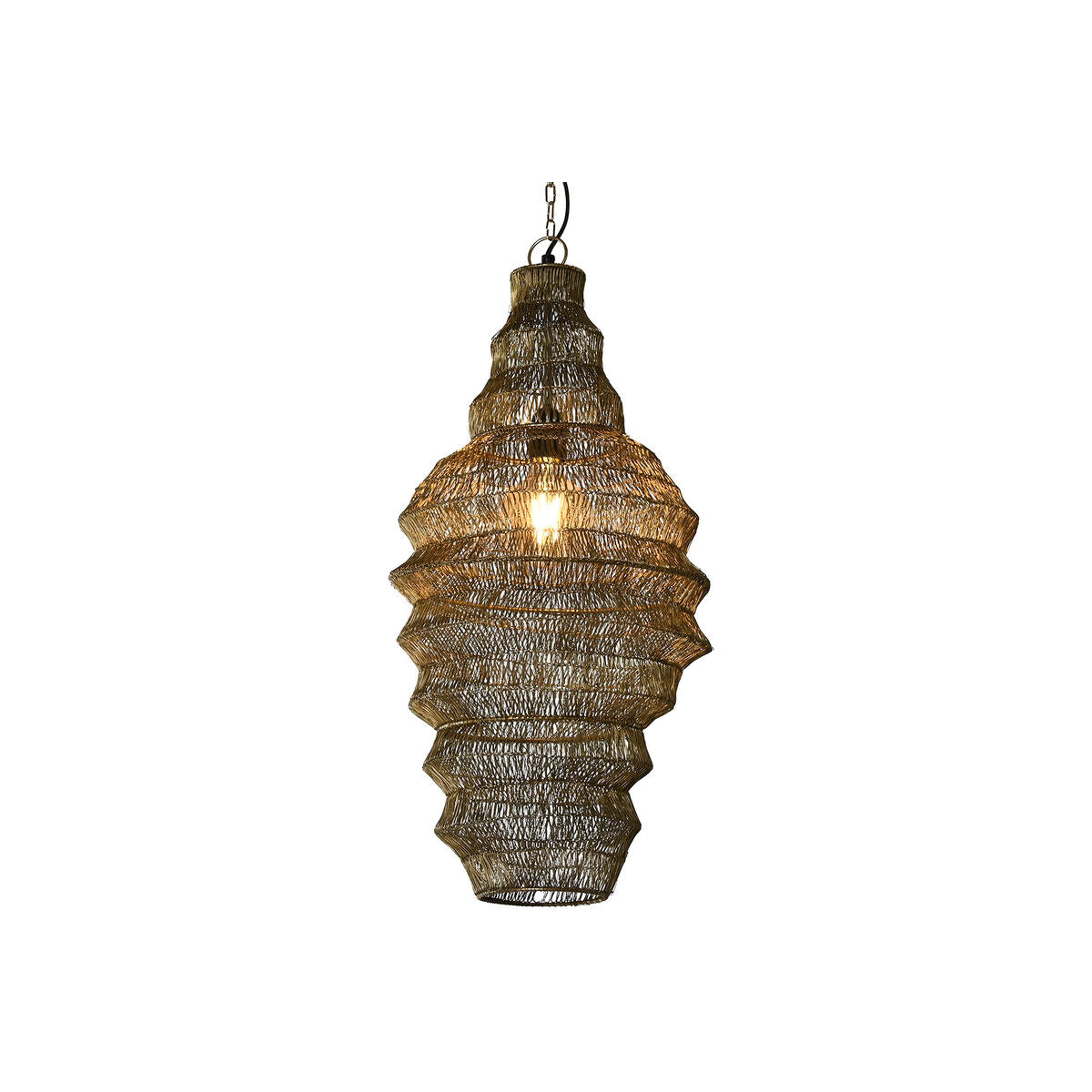 Taklampa Home ESPRIT Gyllene Metall Järn 50 W 36 x 36 x 68 cm finns hos Nordekko