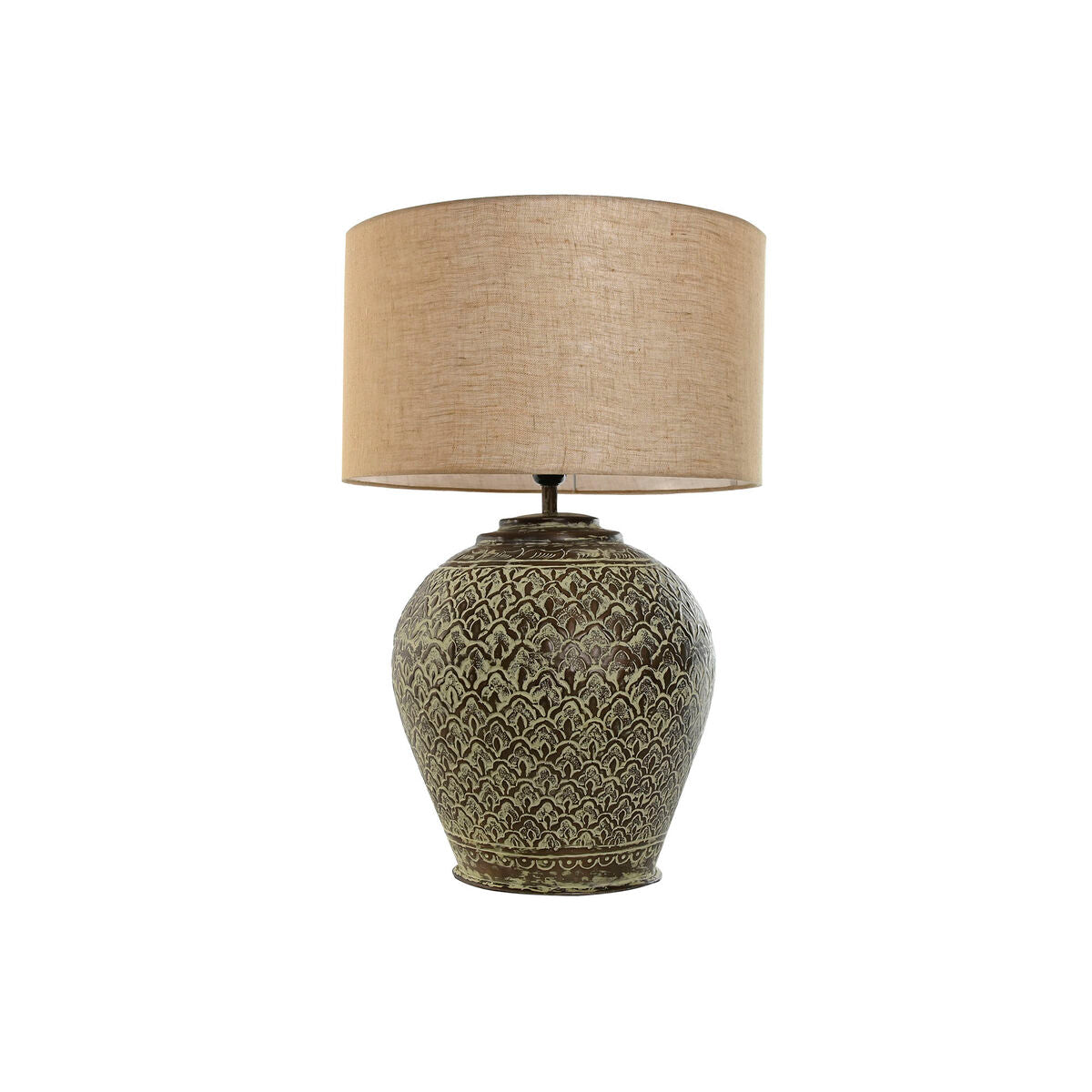 Bordslampa Home ESPRIT Beige Koppar Aluminium 50 W 220 V 42 x 42 x 62 cm finns hos Nordekko
