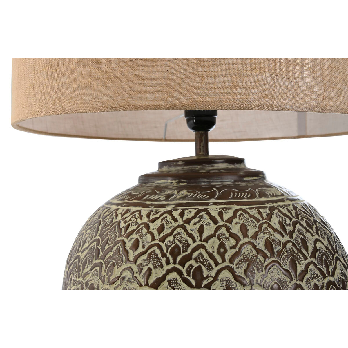 Bordslampa Home ESPRIT Beige Koppar Aluminium 50 W 220 V 42 x 42 x 62 cm finns hos Nordekko