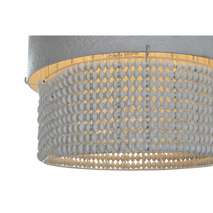 Taklampa Home ESPRIT Vit Trä Metall Järn 50 W 51 x 60 x 69 cm finns hos Nordekko