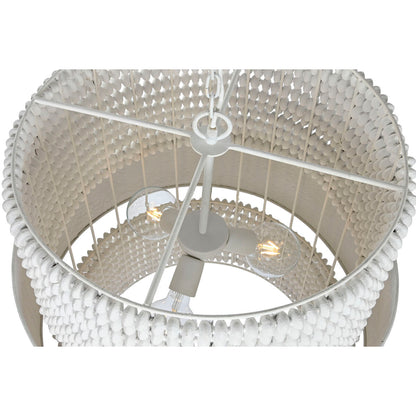 Taklampa Home ESPRIT Vit Trä Metall Järn 50 W 51 x 60 x 69 cm finns hos Nordekko