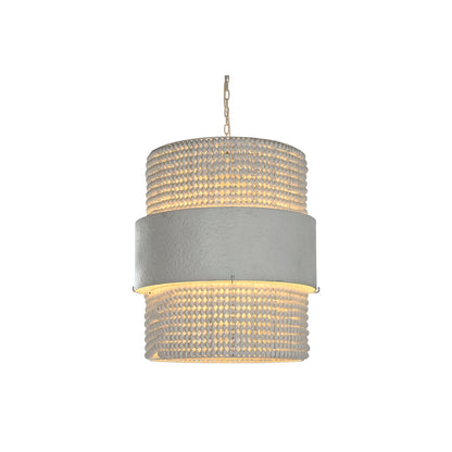 Taklampa Home ESPRIT Vit Trä Metall Järn 50 W 51 x 60 x 69 cm finns hos Nordekko