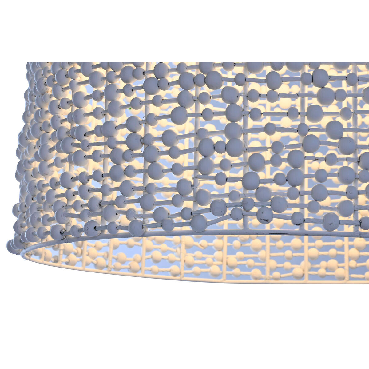 Taklampa Home ESPRIT Vit Trä Järn 50 W 58 x 58 x 71 cm finns hos Nordekko