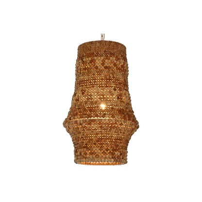 Taklampa Home ESPRIT Naturell Trä Järn 50 W 50 x 50 x 78 cm finns hos Nordekko