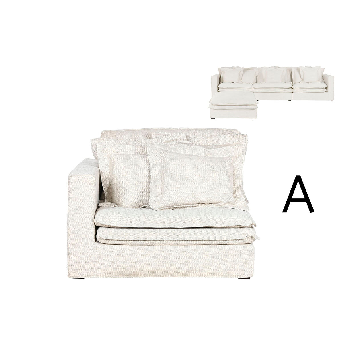 Sofamodul Home ESPRIT Beige 120 X 120 X 95 CM finns hos Nordekko