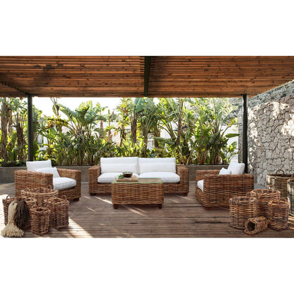Soffa Home ESPRIT Beige Naturell 220 X 98 X 64 CM (4 Delar) finns hos Nordekko