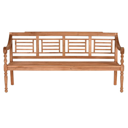 Bänk Home ESPRIT Naturell Teak Gravyr 200 x 65 x 101 cm finns hos Nordekko