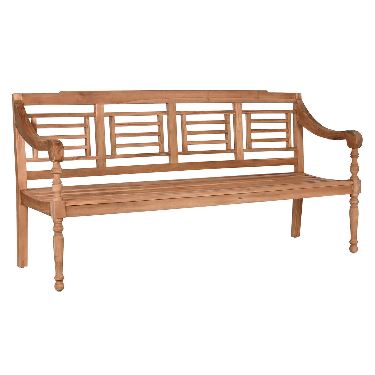 Bänk Home ESPRIT Naturell Teak Gravyr 200 x 65 x 101 cm finns hos Nordekko