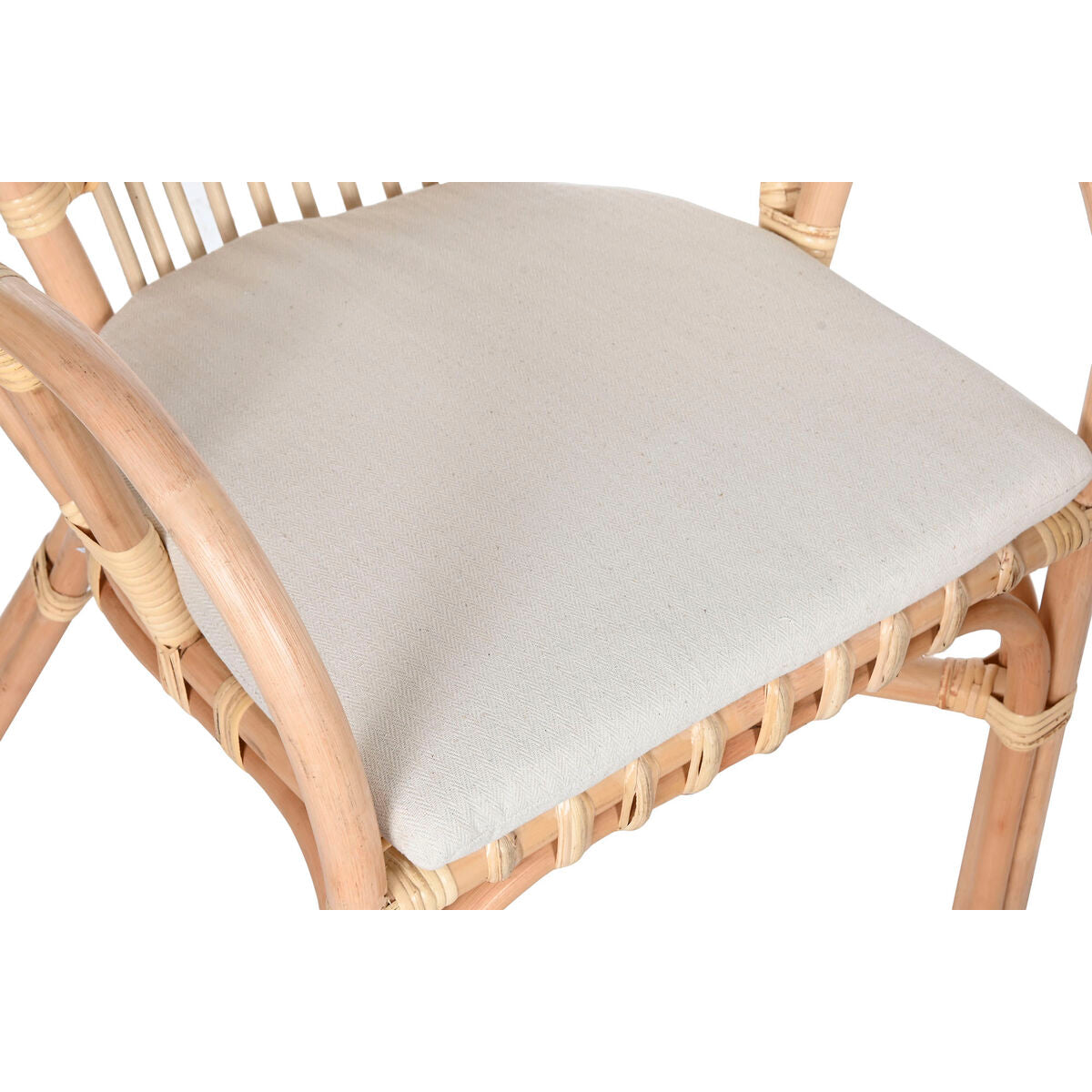 Bordsgrupp med 2 stolar Home ESPRIT Vit Naturell 50 x 50 x 50 cm finns hos Nordekko