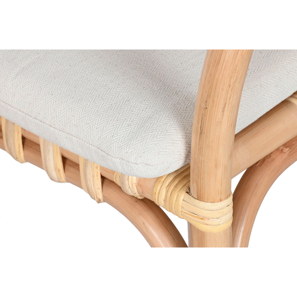 Bordsgrupp med 2 stolar Home ESPRIT Vit Naturell 50 x 50 x 50 cm finns hos Nordekko
