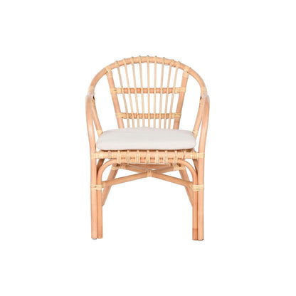 Bordsgrupp med 2 stolar Home ESPRIT Vit Naturell 50 x 50 x 50 cm finns hos Nordekko