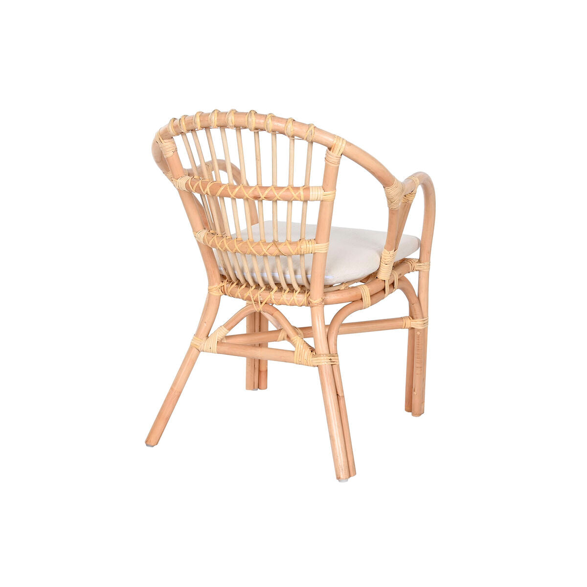 Bordsgrupp med 2 stolar Home ESPRIT Vit Naturell 50 x 50 x 50 cm finns hos Nordekko
