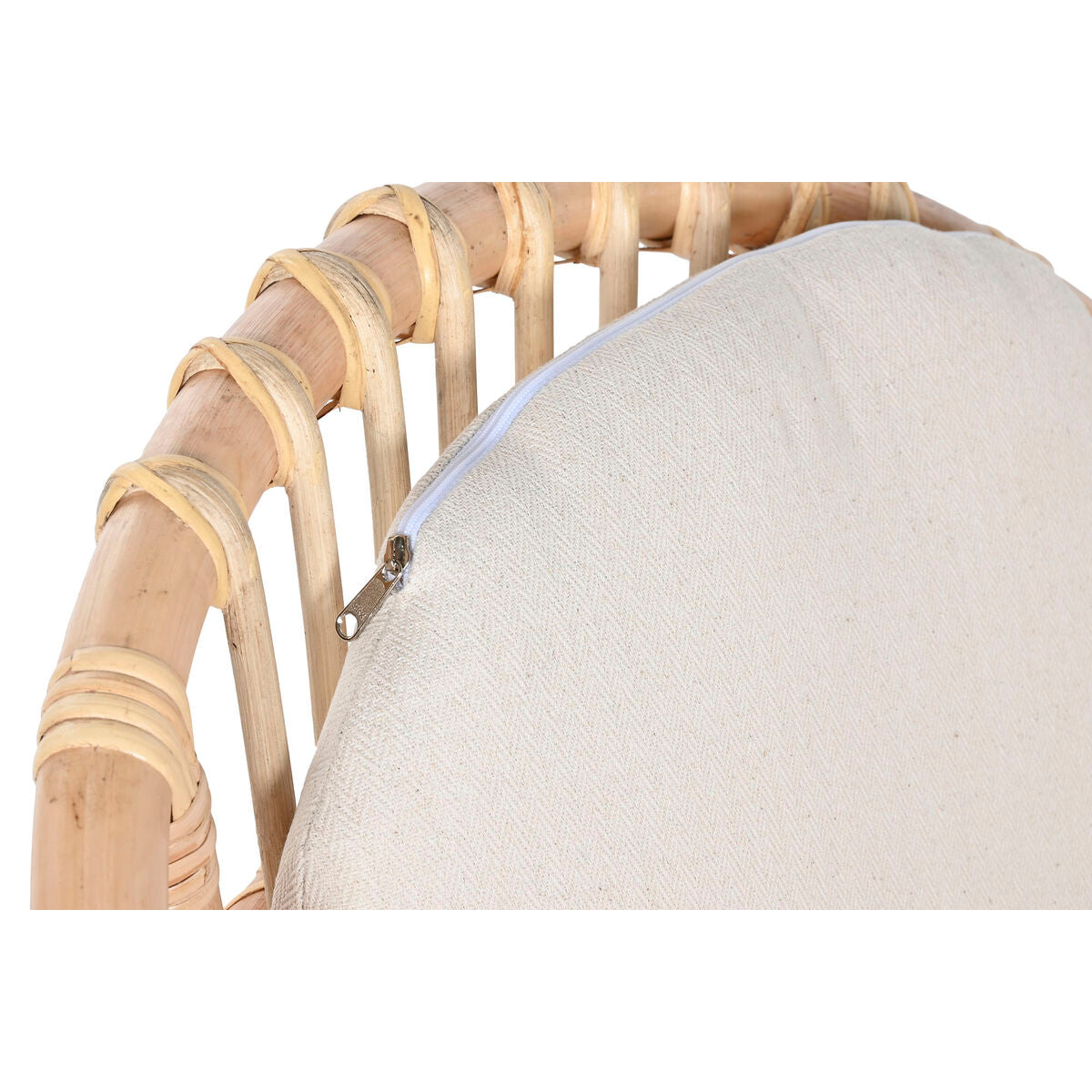 Bordsgrupp med 2 stolar Home ESPRIT Vit Naturell 50 x 50 x 50 cm finns hos Nordekko