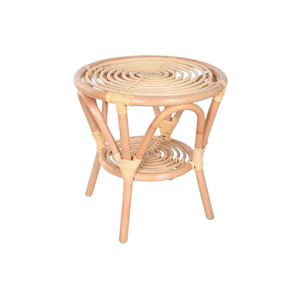 Bordsgrupp med 2 stolar Home ESPRIT Vit Naturell 50 x 50 x 50 cm finns hos Nordekko