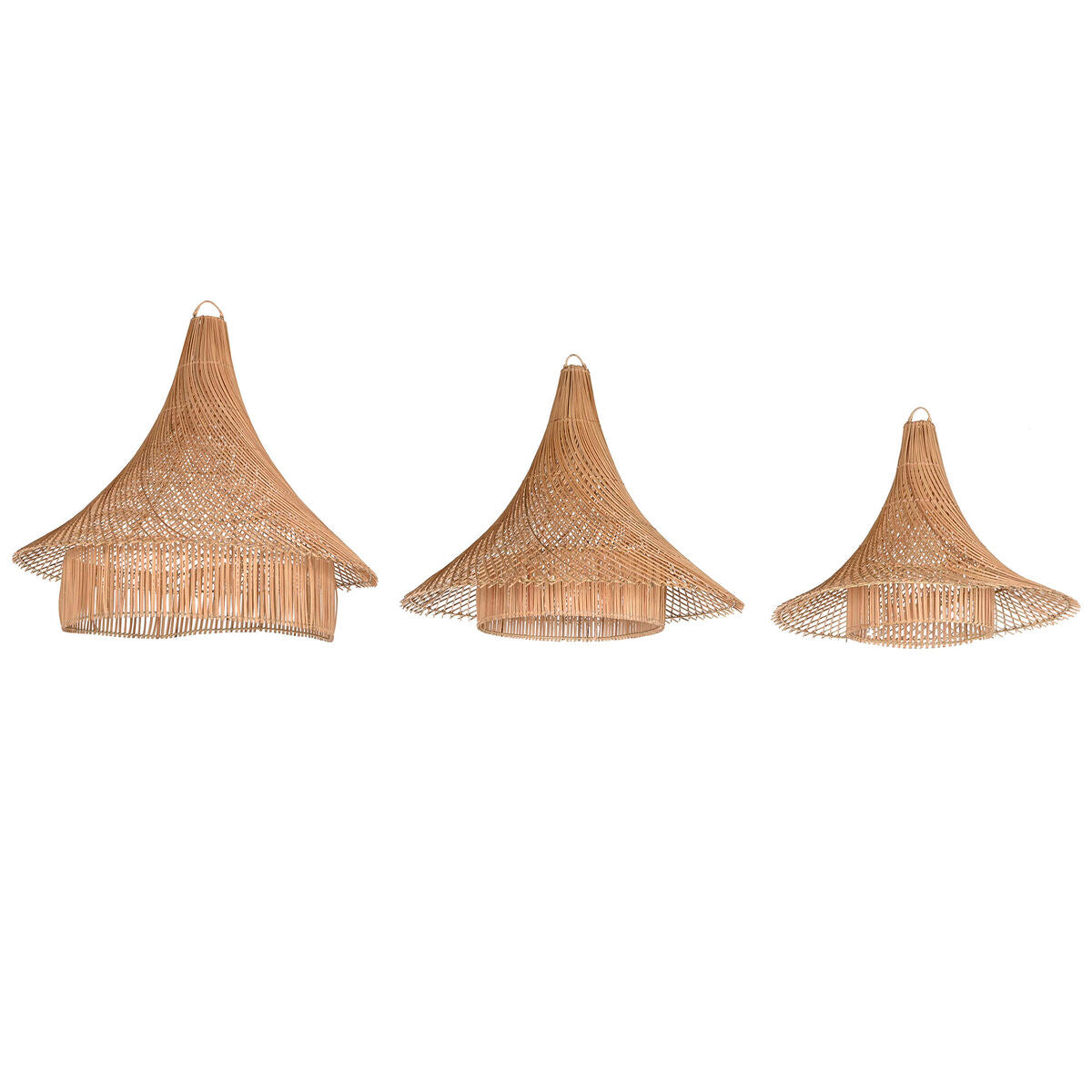 Lampskärm Home ESPRIT Naturell 80 x 80 x 75 cm (3 Delar) finns hos Nordekko