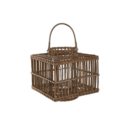 Ljusstakar Home ESPRIT Naturell Glas 35 x 35 x 35 cm finns hos Nordekko