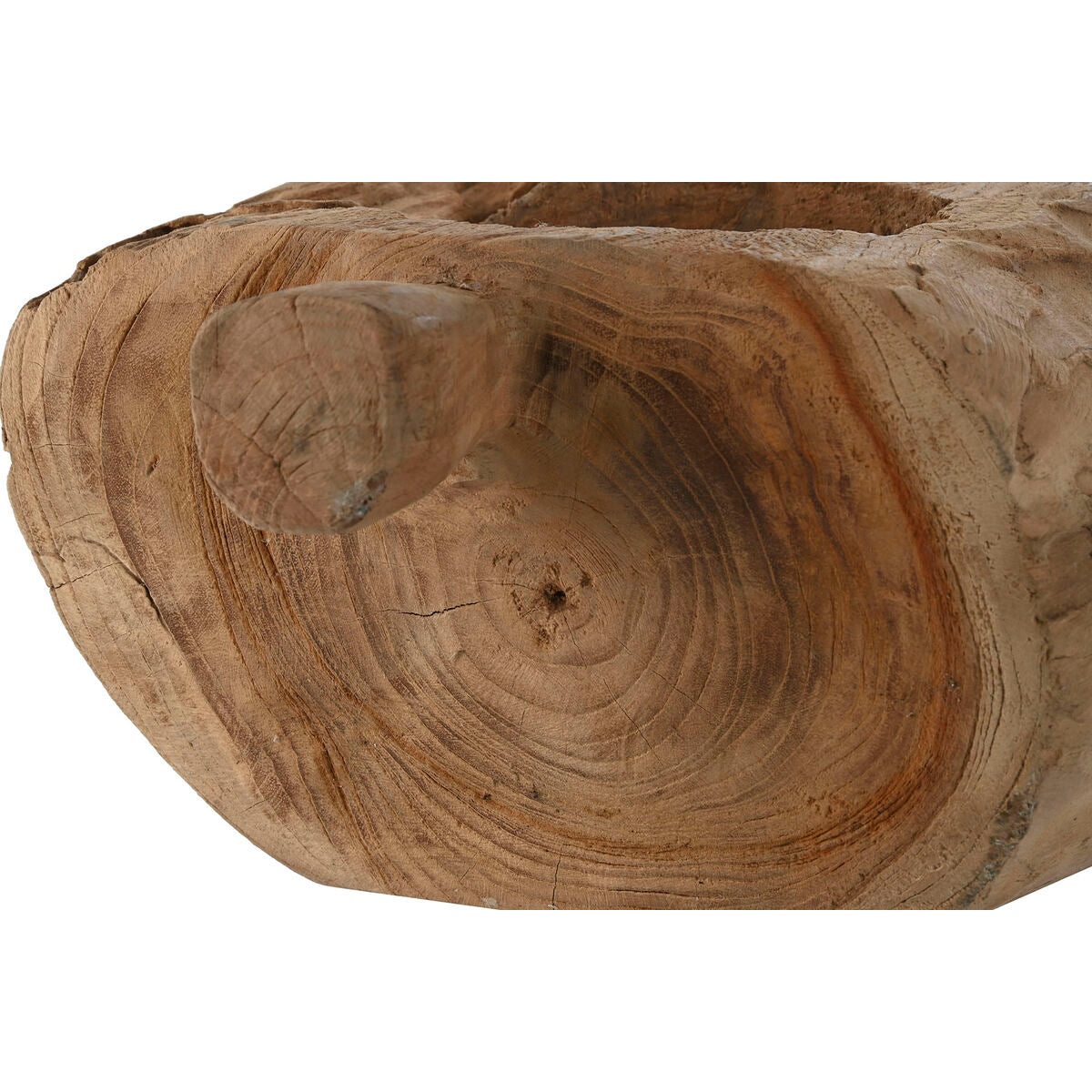 Ljusstakar Home ESPRIT Naturell Teak 30 x 25 x 15 cm finns hos Nordekko