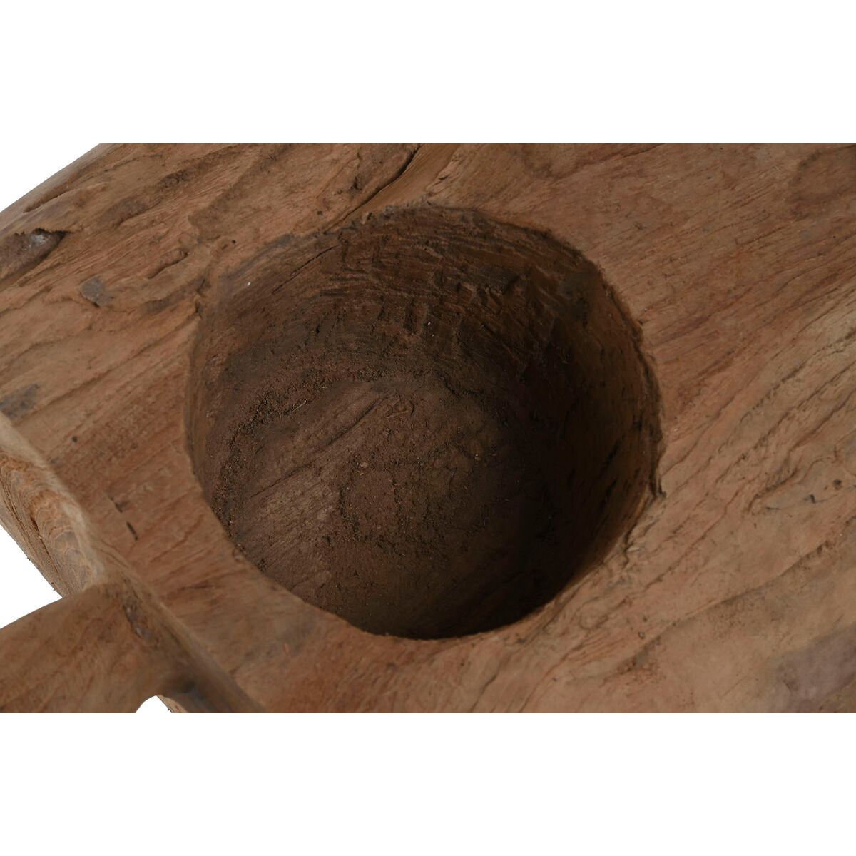 Ljusstakar Home ESPRIT Naturell Teak 30 x 25 x 15 cm finns hos Nordekko