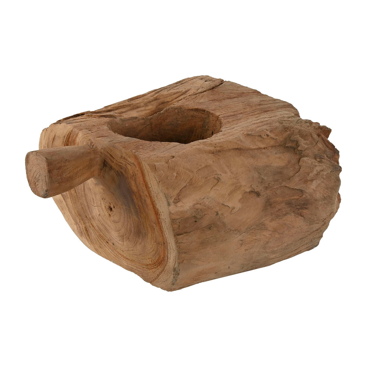 Ljusstakar Home ESPRIT Naturell Teak 30 x 25 x 15 cm finns hos Nordekko
