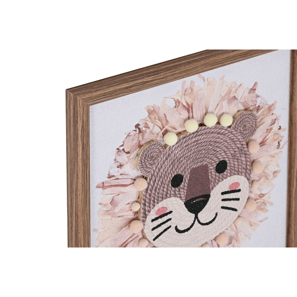 Kanvas Home ESPRIT Vit Naturell Barn djur 30 x 2,6 x 30 cm (3 antal) finns hos Nordekko