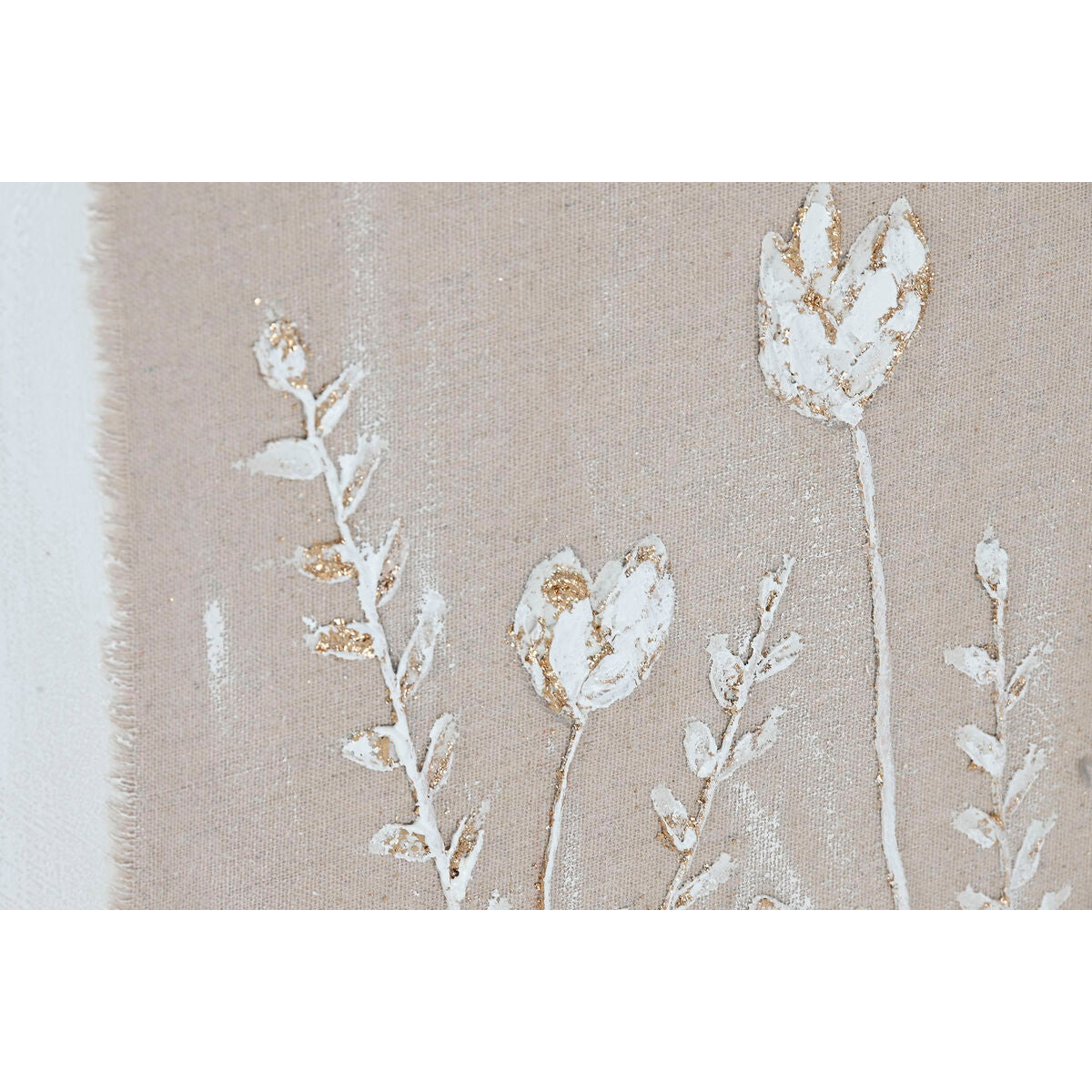 Kanvas Home ESPRIT Vit Beige Virágok Skandinavisk 62 x 4,5 x 82 cm (2 antal) finns hos Nordekko