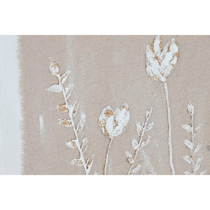 Kanvas Home ESPRIT Vit Beige Virágok Skandinavisk 62 x 4,5 x 82 cm (2 antal) finns hos Nordekko