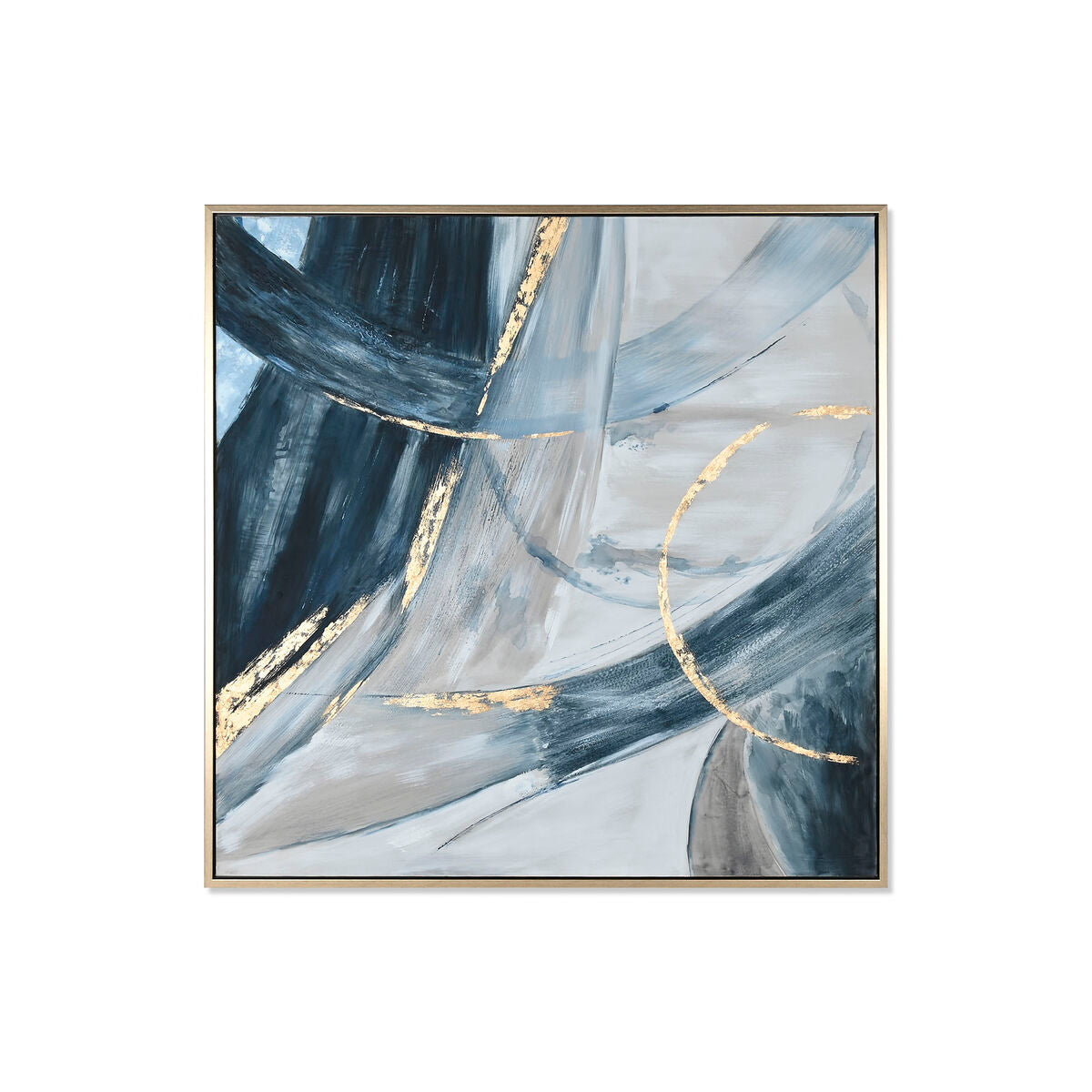 Tavla Home ESPRIT Blå Vit Abstrakt Modern 131 x 3,8 x 131 cm finns hos Nordekko