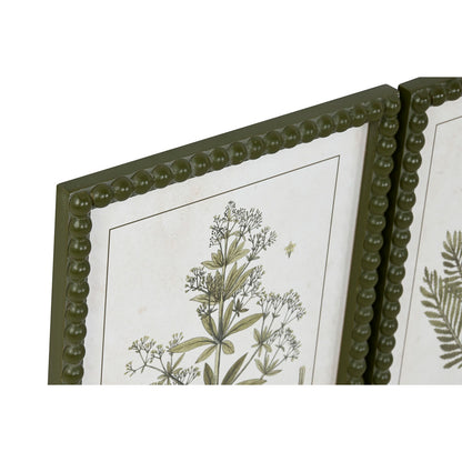 Tavla Home ESPRIT Grön Beige Shabby Chic Botaniska växter 30 x 2,5 x 40 cm (4 antal) finns hos Nordekko