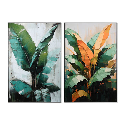 Kanvas Home ESPRIT Grön Palmer Tropiskt 80 x 3,5 x 120 cm (2 antal) finns hos Nordekko