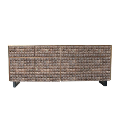 Skänk Home ESPRIT teakträ Kokosfiber 200 X 45 X 80 cm finns hos Nordekko