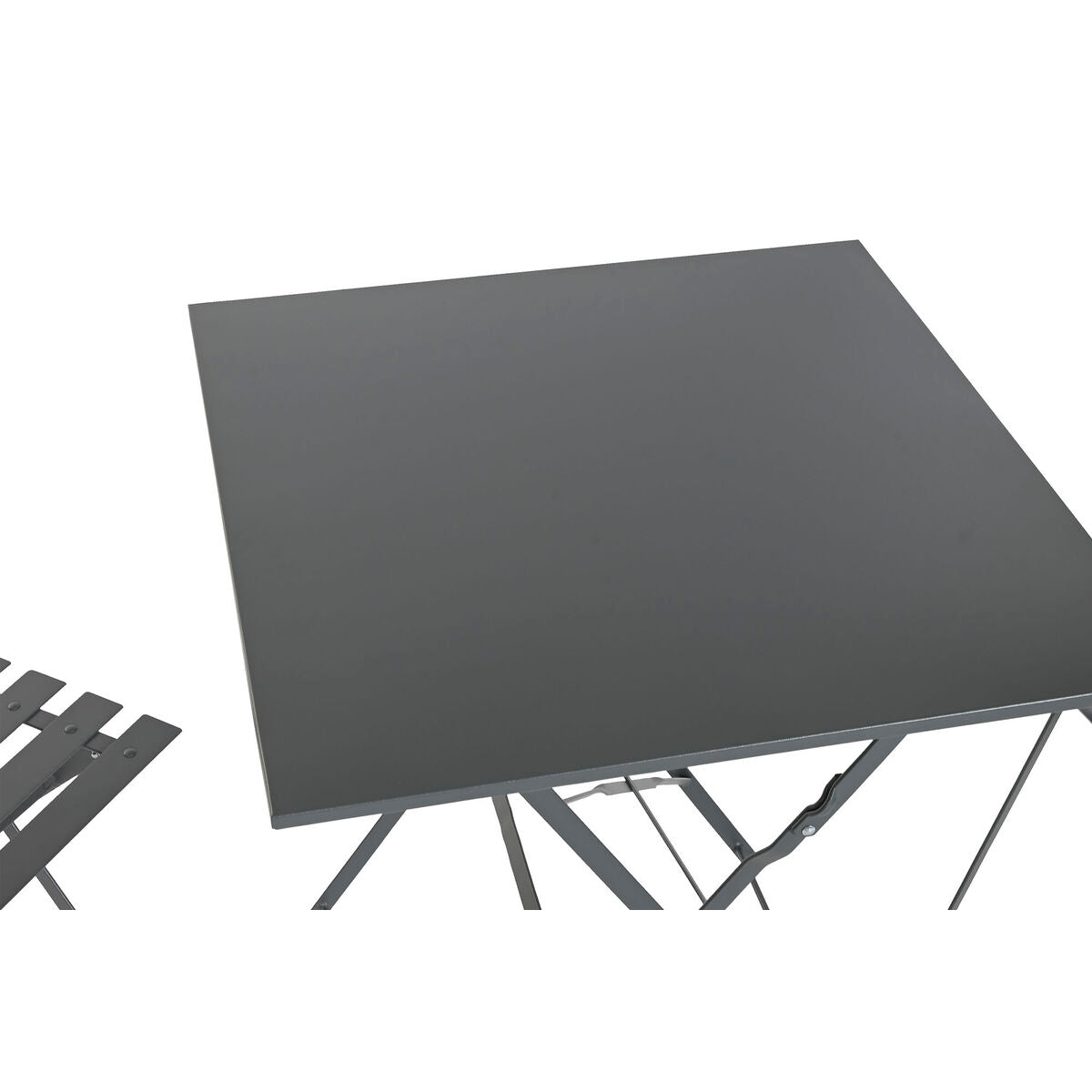 Bordsgrupp med 2 stolar Home ESPRIT Grå 60 x 60 x 71 cm finns hos Nordekko