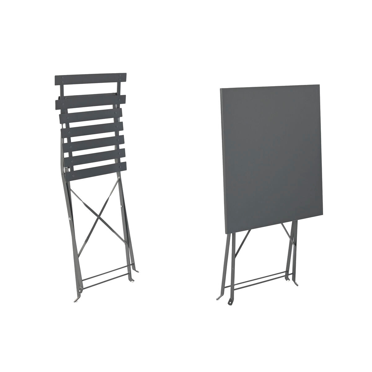 Bordsgrupp med 2 stolar Home ESPRIT Grå 60 x 60 x 71 cm finns hos Nordekko