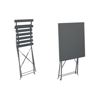 Bordsgrupp med 2 stolar Home ESPRIT Grå 60 x 60 x 71 cm finns hos Nordekko