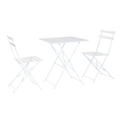 Bordsgrupp med 2 stolar Home ESPRIT Vit 60 x 60 x 71 cm finns hos Nordekko