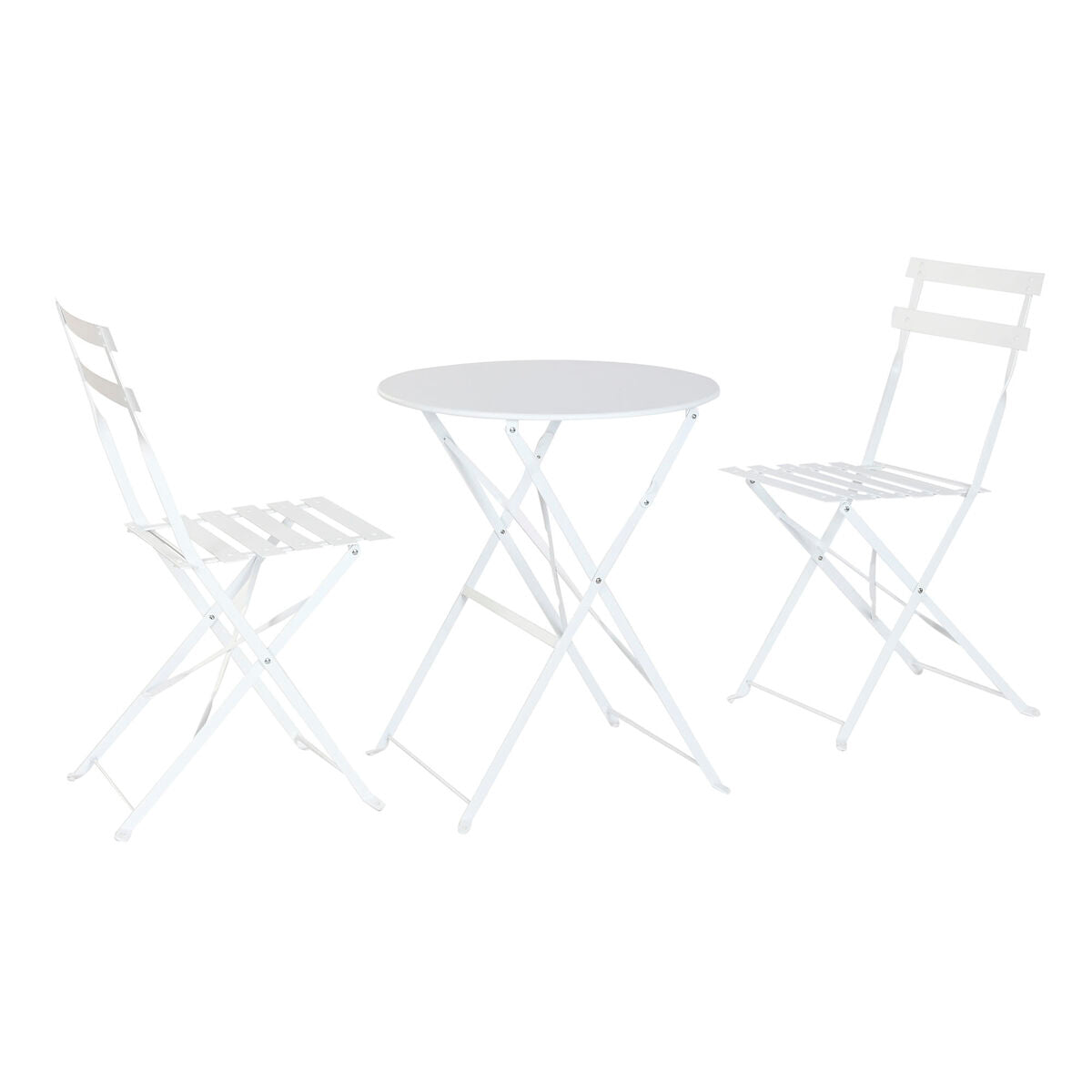 Bordsgrupp med 2 stolar Home ESPRIT Vit 60 x 60 x 71 cm finns hos Nordekko