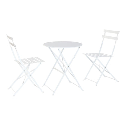 Bordsgrupp med 2 stolar Home ESPRIT Vit 60 x 60 x 71 cm finns hos Nordekko