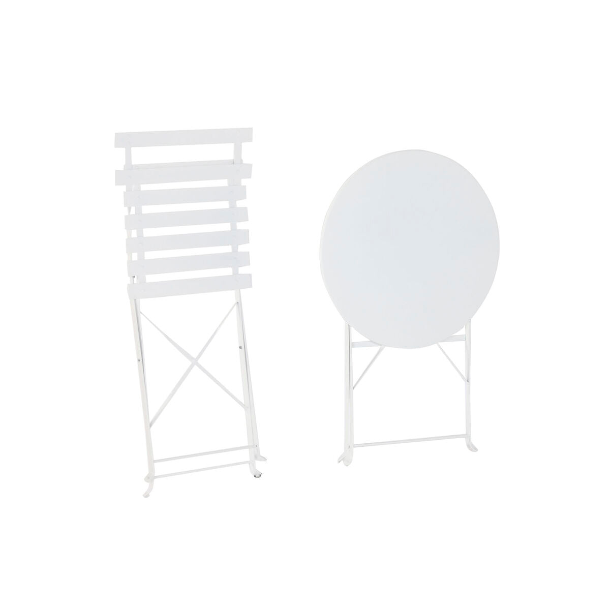 Bordsgrupp med 2 stolar Home ESPRIT Vit 60 x 60 x 71 cm finns hos Nordekko