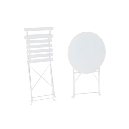 Bordsgrupp med 2 stolar Home ESPRIT Vit 60 x 60 x 71 cm finns hos Nordekko