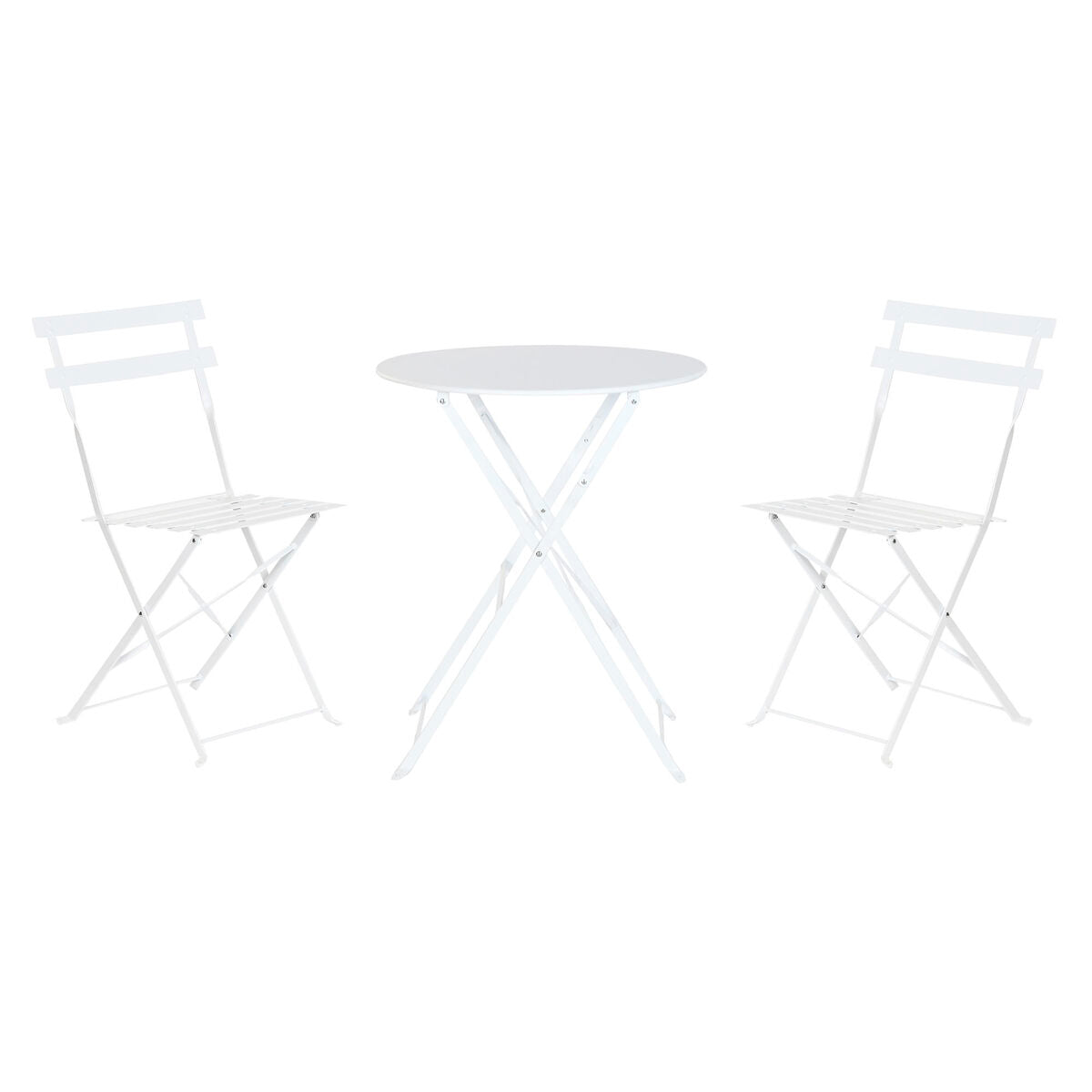 Bordsgrupp med 2 stolar Home ESPRIT Vit 60 x 60 x 71 cm finns hos Nordekko