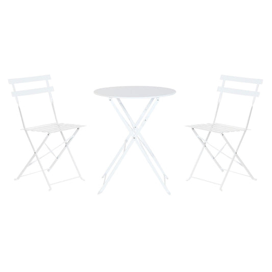 Bordsgrupp med 2 stolar Home ESPRIT Vit 60 x 60 x 71 cm finns hos Nordekko