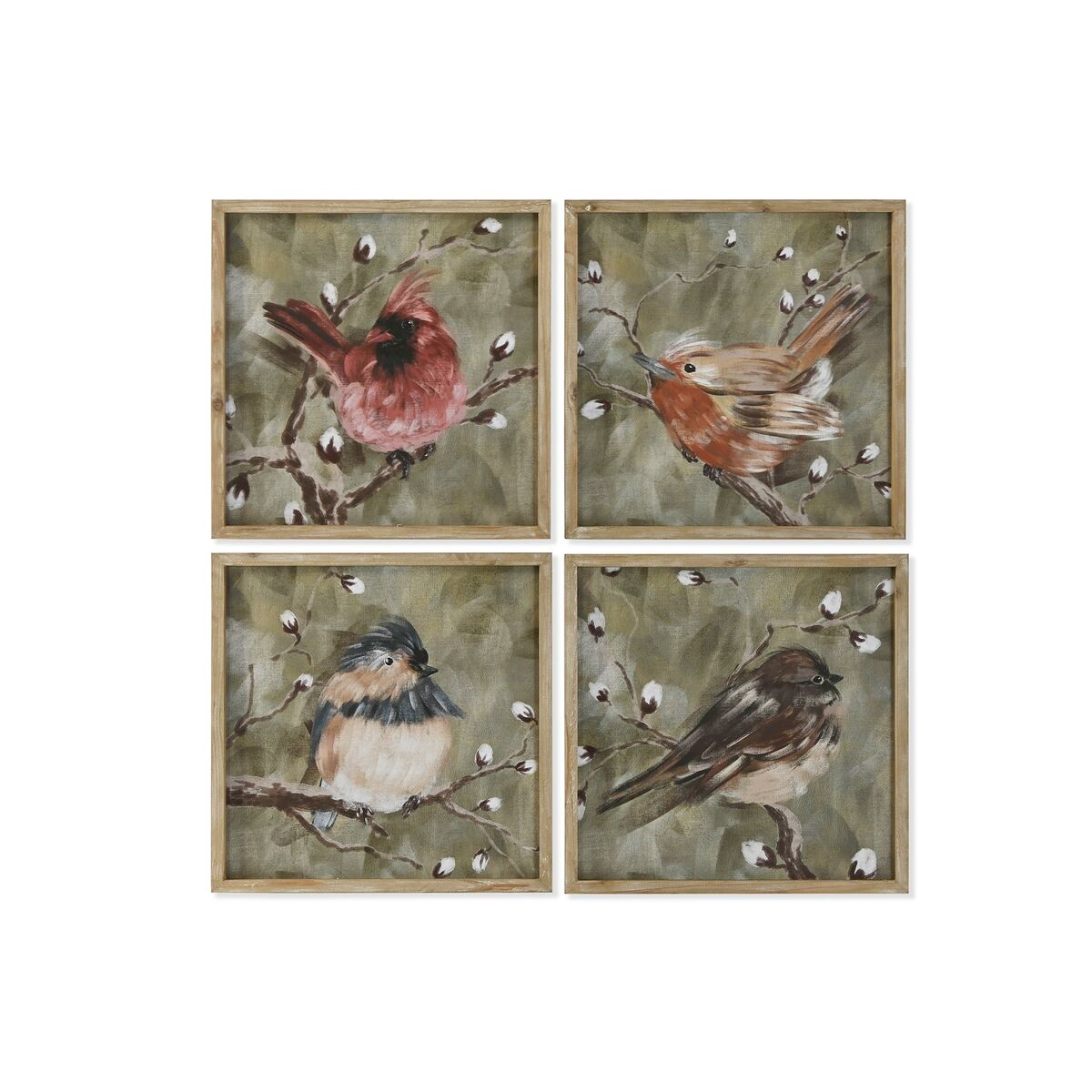Tavla Home ESPRIT Glas Trä MDF 50 x 2 x 50 cm finns hos Nordekko
