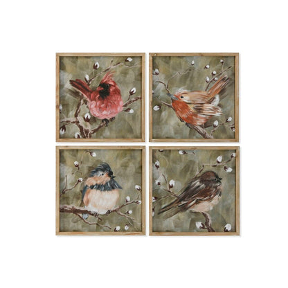 Tavla Home ESPRIT Glas Trä MDF 50 x 2 x 50 cm finns hos Nordekko