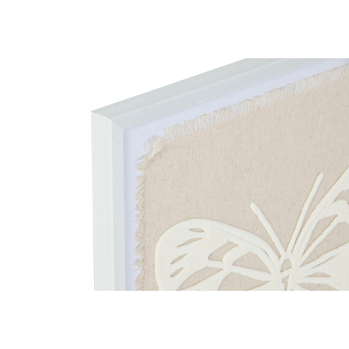 Tavla Home ESPRIT Vit Beige Fjäril Shabby Chic 40 x 2,2 x 40 cm (2 antal) finns hos Nordekko