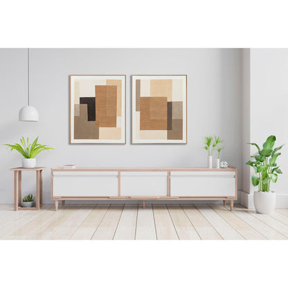 Tavla Home ESPRIT Brun Beige Abstrakt Urban 80 x 4,5 x 100 cm (2 antal) finns hos Nordekko
