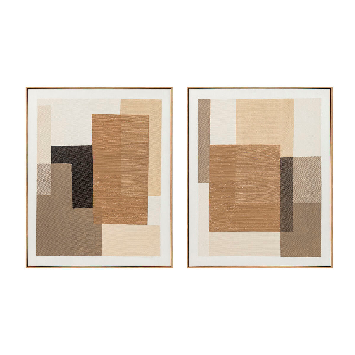 Tavla Home ESPRIT Brun Beige Abstrakt Urban 80 x 4,5 x 100 cm (2 antal) finns hos Nordekko